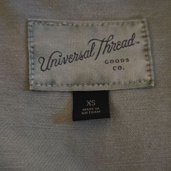 Universal Thread Women's Size XS Green Denim Snap Jacket Pockets - Picture 8 of 10